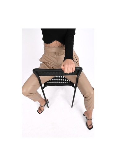 Koza Butik Kadın Jogger Deri Pantolon 6151-23 001
