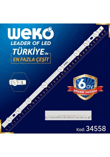 Seg Uyumlu 42Sd6100 Regal 42R6010F Finlux 42Fx610F Led Bar Takımı