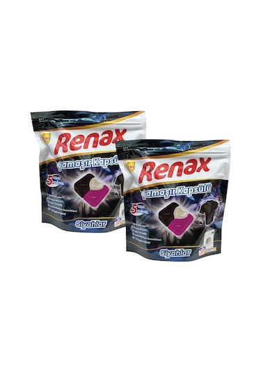 Renax Çamaşır Kapsülü 30 Yıkama Siyahlar X 2 Adet