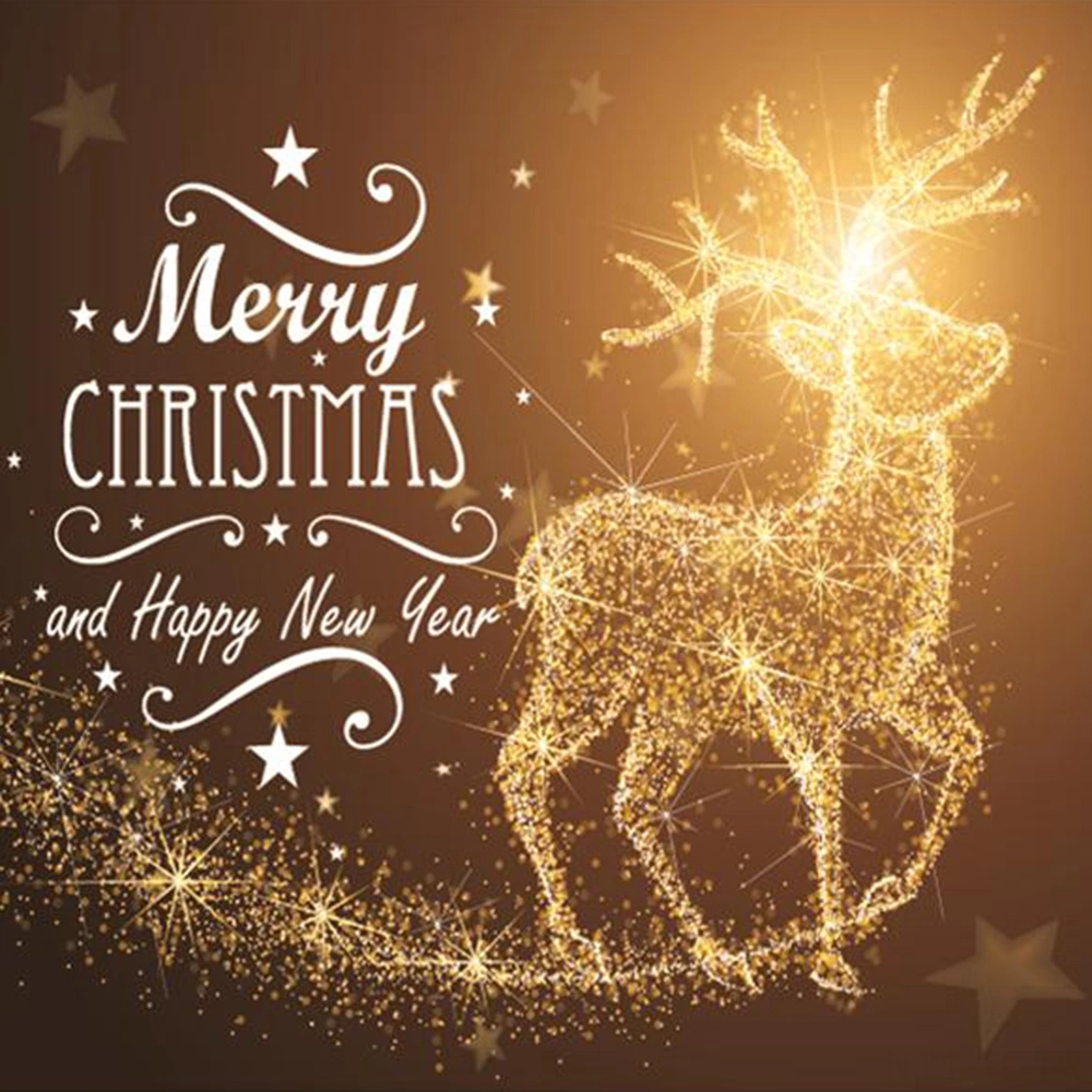 Hombey Noel Ateşi Ve Araba Desenli Parlak Altın Pvc Duvar Sticker - Pencere Kapı Dekorasyonu, Tekrardan Kullanılabilir, Suya Dayanıklı Diğer