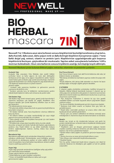 New Well Bio-Herbal 7In1 Bitkisel Mascara Siyah