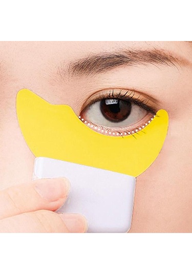 Suntek Çok İşlevli Eyeliner Şablonlar Silikon 5.7cmx5cm-sarı