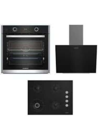 Grundig GEBD 12302 B - GDSP 2474 BB - GIGL 622410 Siyah Ankastre Set