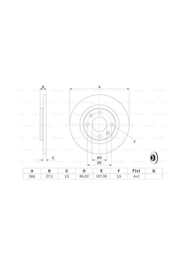 Peugeot 301 1.6Hdi 2012-2018 Bosch Ön Disk 2 Adet