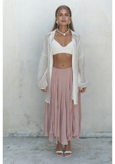 Lyra Oversize Ekru Gömlek ekru