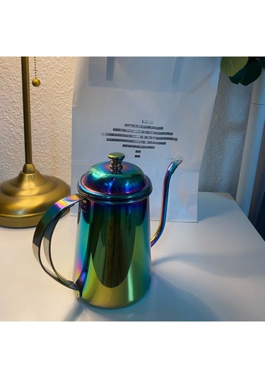 650ml Paslanmaz Çelik Kahve Damlama Su Isıtıcısı Köpürtme Sürahisi Cezve Gooseneck Emzik Su Isıtıcısı Yüksek Miktarda Kahve Çay Araçları