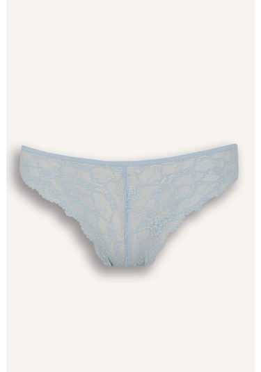 DeFacto Dantel Brazilian Külot-Fall in Love T3197AZ25SPBE343 Mavi