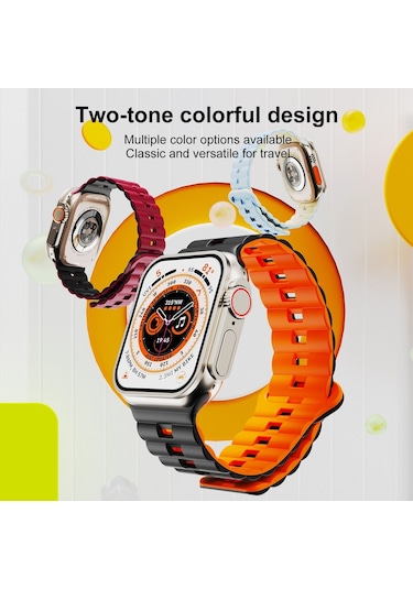 iOS Uyumlu Watch Serisi 2 42mmreverse Teple İçin İki Renkli Manyetik Silikon Saat Bandı