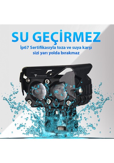 Binocus Çift Renkli Universal Off Road Sis Farı Mini Spot Lens Le