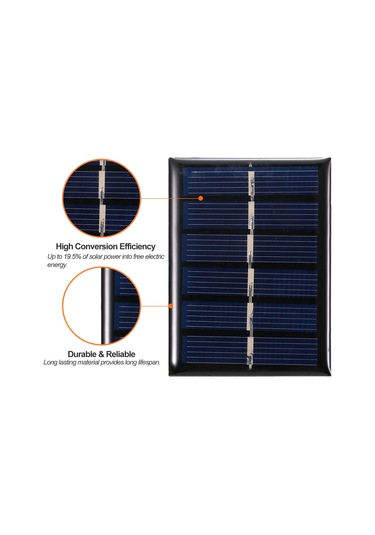 Youmex 0.3w 3v 100ma Çok Kristal Silikon Güneş Paneli, Ip65 Su Geçirmez, Dış Mekan Ve Dıy Projeleri İçin 65x48mm
