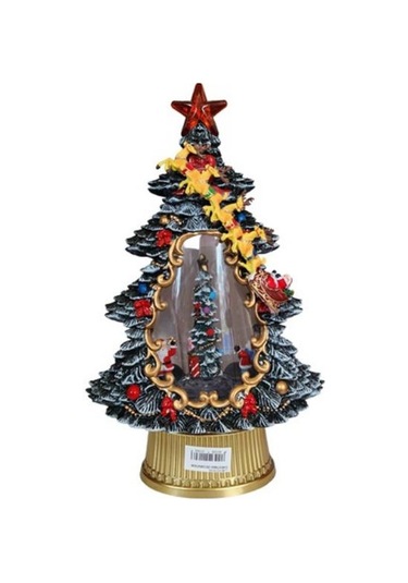 Dekoratif Çam Ağacı Sesli Işıklı Ve Hareketli Kar Küresi