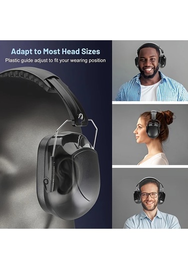 Fochsia Black, 34db Snr Kulaklık Ses Azaltıcı Endüstriyel Ve Müzik İçin Ayarlanabilir Baş Bandı