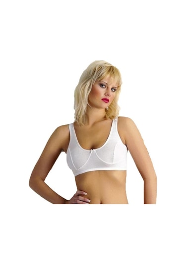 Anıt Bayan Ribana Body Sütyen Beyaz Renk Yarım Atlet 2116