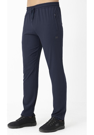 Crozwise Erkek Dar Paça Likralı Spor Pantolon Lacivert