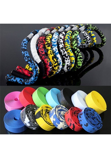 Yol Bisikleti Gidon Bandı Sargısı 6 Farklı Renk Seçenekli Siyah - Kırmızı - Beyaz