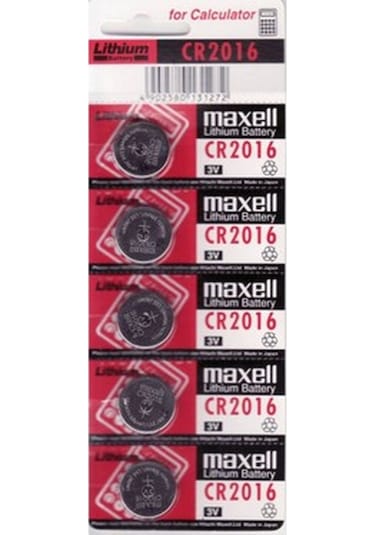 Maxell Cr2016 3V Lityum Düğme Pil 5'Li Paket