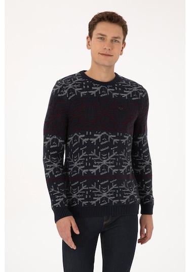 U.S. Polo Assn. Erkek Açık Lacivert Kazak 50308237-VR059 U.S. Polo Assn. Erkek Açık Lacivert Kazak 50308237-VR059