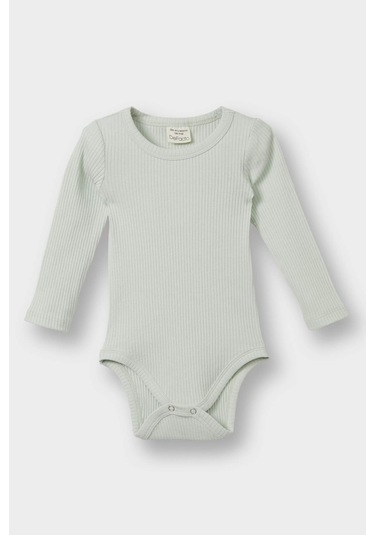 Defacto Erkek Bebek Yenidoğan Fitilli Kaşkorse 2li Uzun Kollu Çıtçıtlı Body F4653a525auer233 Ekru