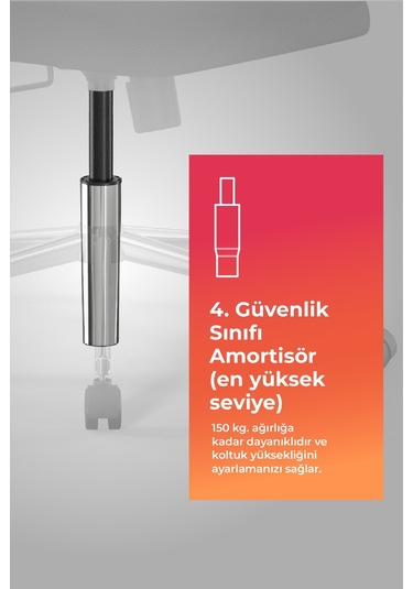 Ergolife Sit Air Ofis Koltuğu Krom Ayaklı, Yükseklik Ayarlı, Fileli, Bilgisayar Sandalyesi -572.5f.1.2a2 Çok Renkli