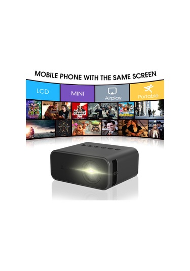 Springsun Film Projektörü Yt500 324x240p Mini Projektör Ev Taşınabilir Projektör Mini Akıllı Projektör