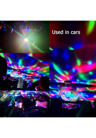 Mini Portable Magic Ball Usb Rgb Ledli Disco Topu Ufo Disko 4w Usb Tak Çalıştır