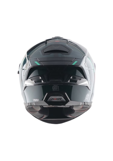 Axor Brutale Kryptıc Full Face Kapalı Kask Parlak Siyah - Yeşil