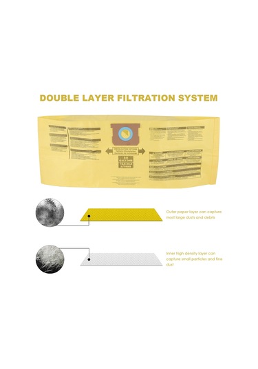 Gildedwill 3'lü Paket H Tipi 9067100 Vakum Filtre Torbası, 5-8 Galonluk Atölye Vakumları İçin Yedek Parça, 90671 9067100 Parçasını Değiştirin Gildedwill 3'lü Paket H Tipi 9067100 Vakum Filtre Torbası, 5-8 Galonluk Atölye Vakumları İçin Yedek Parça, 90671 9067100 Parçasını Değiştirin