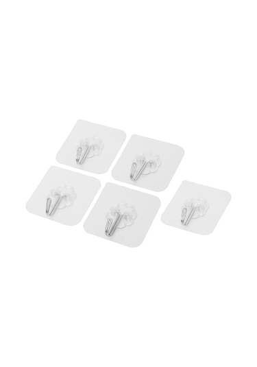 Suntek Banyo Ev Geliştirme Kapısı Kendinden Yapışkanlı Kanca 5 Adet Çok Renkli