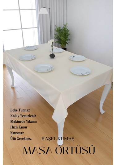 Smooth Masa Örtüsü Sofra Bezi Krem