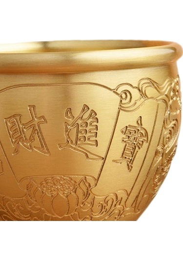 Opulentliving Suntek Hazine Kavanozu, Pirinç Sanat Heykel, 11.8cmx9cm, Ofis-ev Dekorasyonu, Hediyelik 11.8cmx9cm