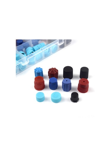 Ranyeek Otomobil Klima Bakım Tulumu, 77 Adet Standart Servis Port Kapakları, Çoğu Model Uyumlu, Kolay Kurulum, Dayanıklı Abs Malzeme, Saklama Kutusu İçerir