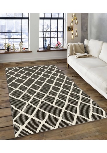 Dijidekor Işıltı Koleksiyonu Model141 Süngerli Dijital Baskılı Saçaksız Mutfak Halısı Yolluk