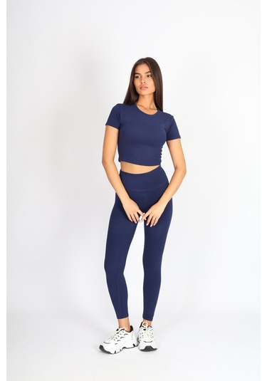 Soft&Basic Slım Fit Toparlayıcı Ve Esnek Lacivert Tayt Lacivert