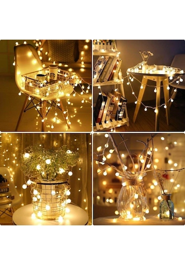 Led Işıklı Top Dizeleri 20'li 3 Metre