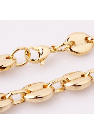 Novahub 7/9/11mm 316l Paslanmaz Çelik Kahve Boncuk Zincir Kolye/bilezik - Erkek/bayan Altın Ton 9mm, 70cm - Yüksek Kalite Altın