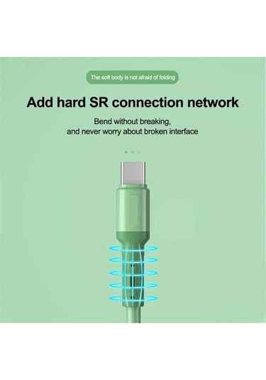 Nnbılı 3a Usb C Kablosu Hızlı Şarj Tip C Sıvı Yumuşak Silikon Veri Kablosu Purple 1m Diğer