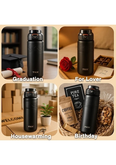 Maxaccess Tkk 316 Paslanmaz Çelik Altın Renk 900ml Vakum Termos Sızdırmaz Sıcak Soğuk Saklar Kamp Spor Seyahat