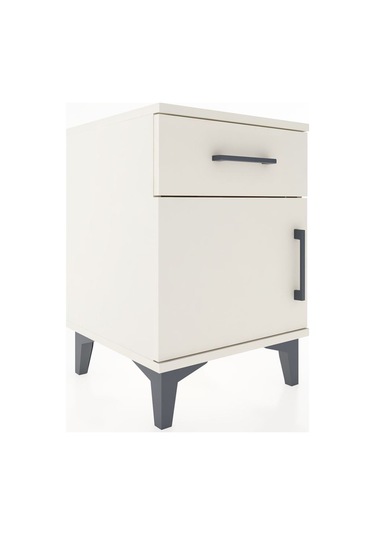 Hyperion Komodin Tek Çekmeceli Tek Kapaklı 44x44x64 Aytaşı-ay... Aytaşı