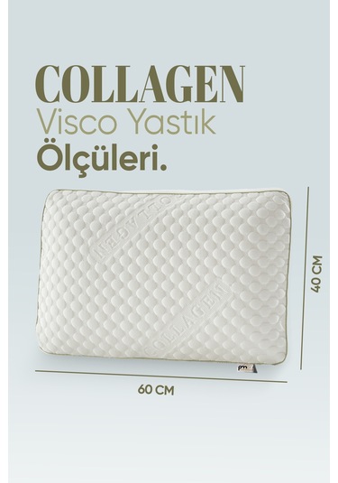 Kırışıklık Önleyici Visko Yastık - Ortopedik Tombul Güzellik Yastığı - Yaşlanma Karşıtı Beyaz