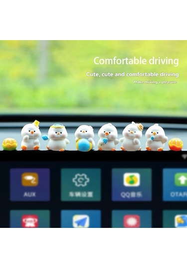 Singree 8 Adet Sevimli Kartoon Tavşan Figürü - Araba İç Dekorasyonu, Navigasyon Ekranı Ve Konsol Aksesuarı, Stili Ve Eğlenceni Araca Taşı