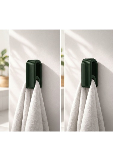 2'li Set Minimalist Modern Havlu Askısı - 3d Tasarım Banyo Ve Mutfak Askılığı
