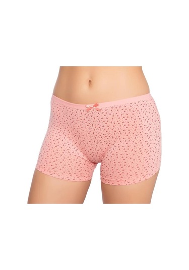 12 Adet Gümüş Bayan Desenli Likralı Empirme Şort Boxer 3098 Çok Renkli