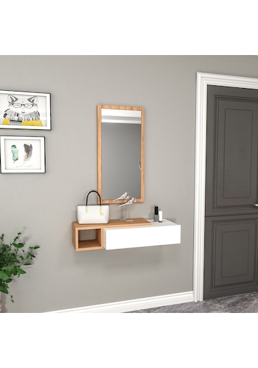 Arnetti Vien Aynalı Çekmeceli Dresuar Atlantik Çam Beyaz Atlantik Çam - Beyaz