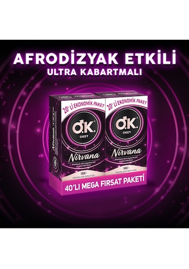 Okey Nirvana Prezervatif 40'lı