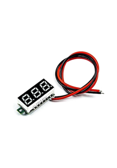 0.28 İnç 3.5-30v İki Kablolu Dc Kırmızı Voltmetre