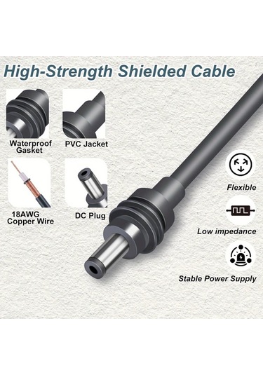 Motion003 1 Adet Tr-69q-3m 3m 10ft Starlink Mini Adaptörü Dc Güç Kablosu 12v-24v Su Geçirm