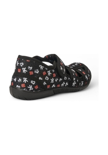 588-2 Erkek Çocuk Kaymaz Taban Kreş & Ev Ayakkabı Siyah