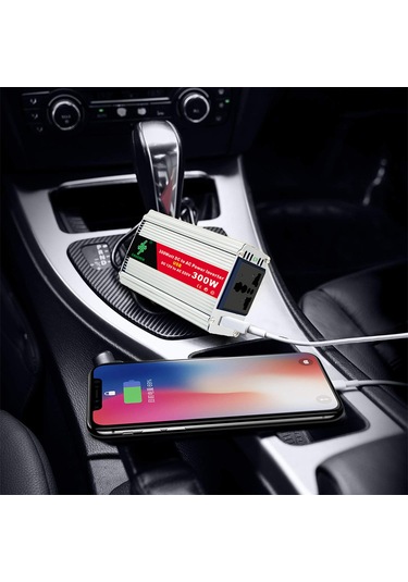 Moveevo 150w Tepe Güç 300w 12v Dc'den 220v Ac'ye Araçlı Güneş Enerjisi Inverteri, Usb Ve Sigara Çıktısı İle Dönüştürücü