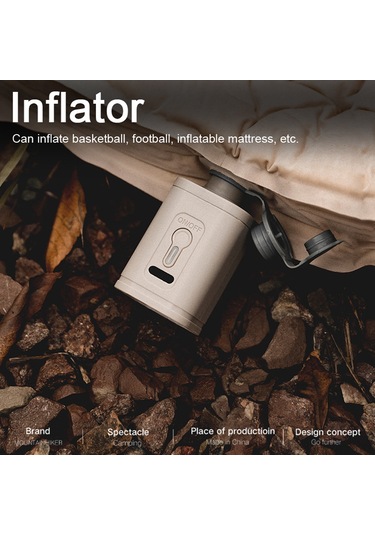 Moveevo 3'lü Çok Fonksiyonlu Hava Pompa: Şişir, Havalandır Ve Kamp Işığı - Taşınabilir Matras, Top Vb. İçin 25w Yüksek Güçlü Abs Cihaz