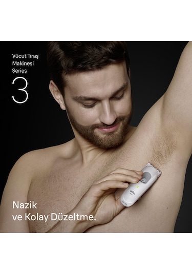 Braun Vücut Tıraş Makinesi Series 3, +2 Aksesuar, Su Geçirmez, Bg3500 8 Saat